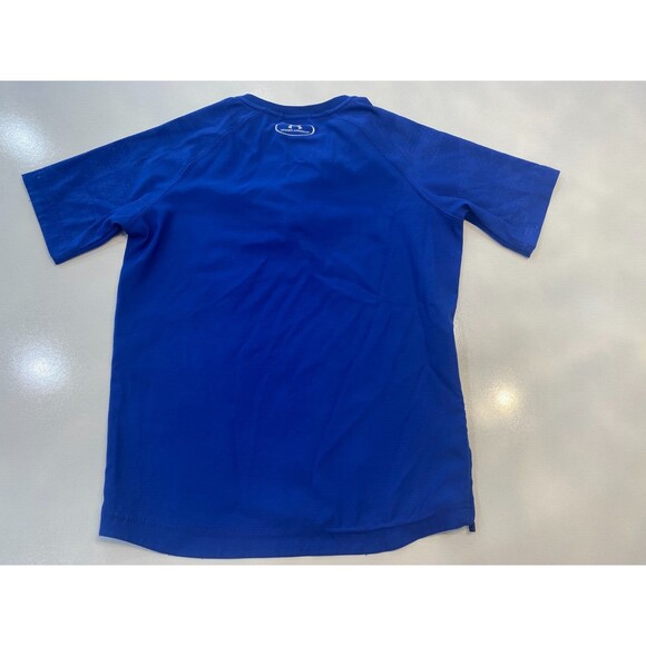 Under Armour Youth Medium Blue Athletic Baseball Warm Up Shirt - Picture 7 of 7